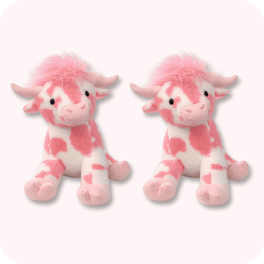 Pink Cow Plush 2PCS Pink Cow Plush 2PCS