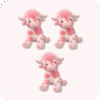 Pink Cow Plush 3PCS