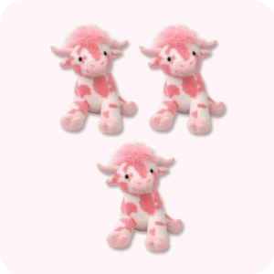 Pink Cow Plush 3PCS