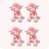 Pink Cow Plush 4PCS