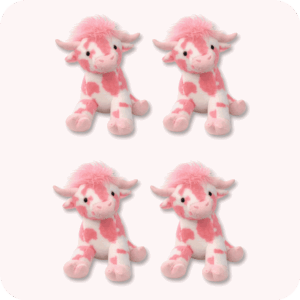 Pink Cow Plush 4PCS