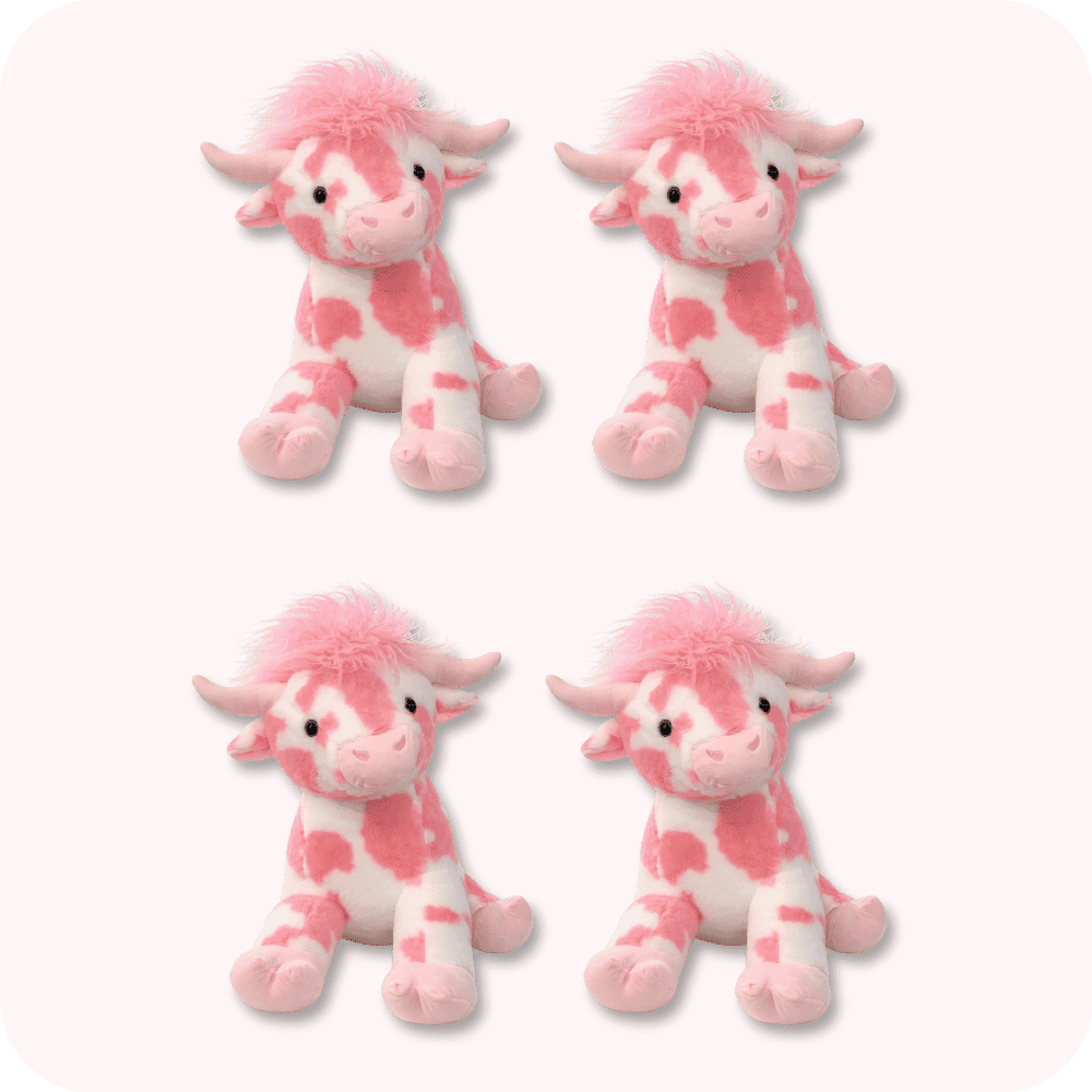 Pink Cow Plush 4PCS Pink Cow Plush 4PCS